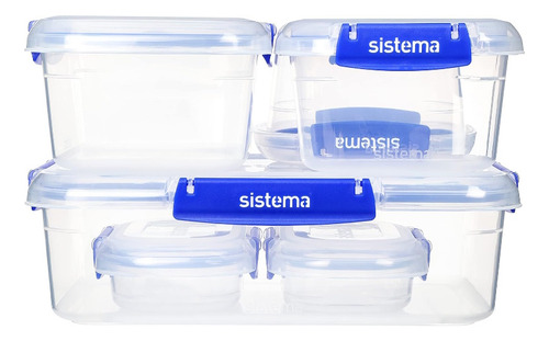 Juego De 6 Herméticos Plástico Recipientes Sistema 881766