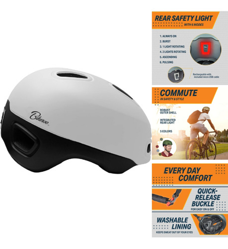 Casco De Bicicleta Para Adultos Con Luz Trasera Usb Mtb Mtx