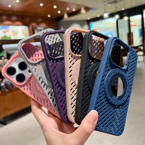 Funda Transpirable Con Soporte De Anillo A Prueba De Caídas Para Teléfono Apple