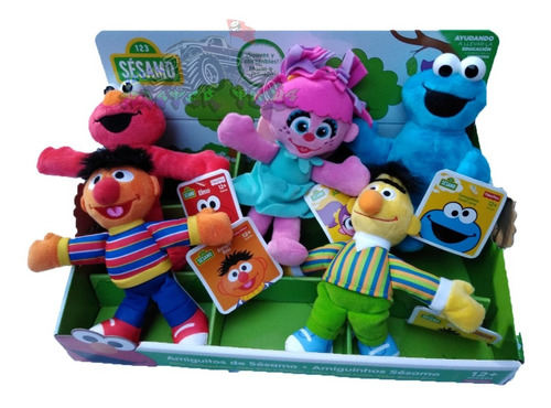 Plaza Sesamo Set De 5 Peluches Originales Fisher-price Nuevo