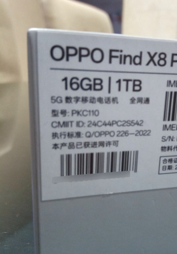 Oppo Find X 8 Pro 1 Tera ,16 Ram ,libre . Negro