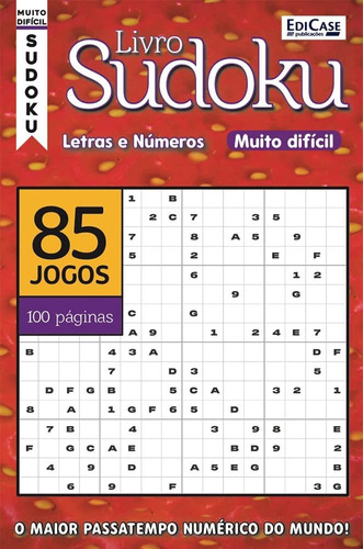 Livro Livro Sudoku - Letras E Números 20: Nível Muito Difícil