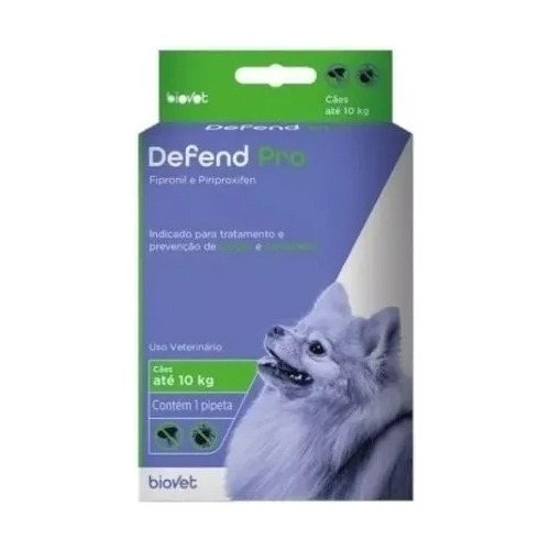 Defend Pro Para Cães 1 A 10kg 1 Pipeta Biovet