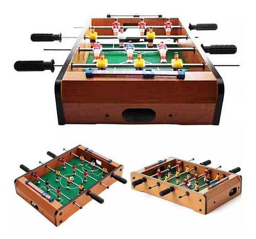 Pebolim Totó Futebol De Mesa 10x31x51cm 12 Jogadores 2 Bolas Mesa de pebolim única