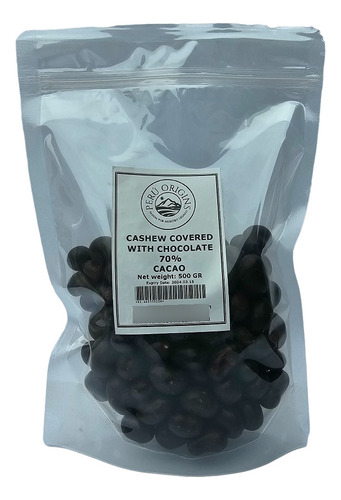  Cashew Recubierto Con Chocolate 70% Cacao Orgánico 500 Gr.