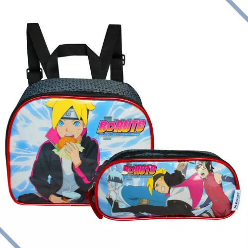 Mochila Rodinhas Naruto Next Generations + Lancheira Boruto Cor