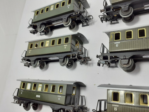 Imagen 8 de 10 de Nico 6 Antiguos Coches Pasajeros Marklin Metal H0 (fpm 05)