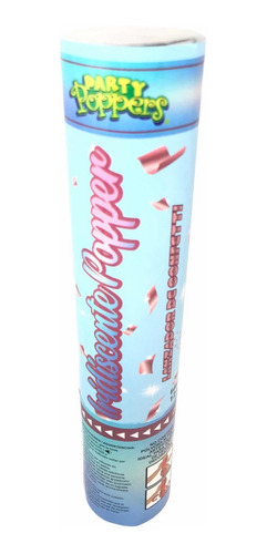 4 Cañones Dispara Confetti Iridiscente Metalico Popper 20cm