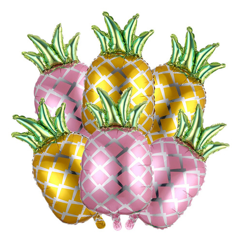 Juego De Globos Tipo Piña Tipo A Para Decoración Hawaiana De