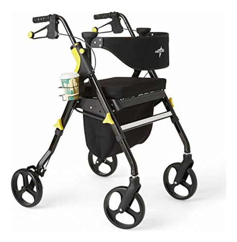 Medline Premium Empower Andador Con Ruedas Con Asiento, Anda