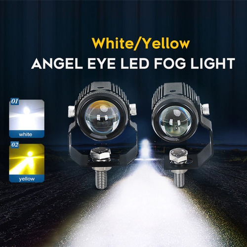 Imagen 3 de 5 de Par Exploradoras Led Dual Color Alta Gama Potente Carro/moto
