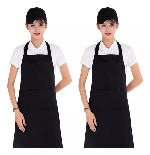 Pechera Gabardina Gourmet Con Hebilla Delantal Cocina Unisex