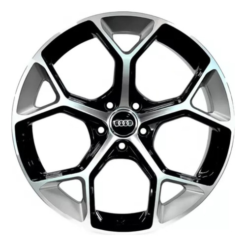 4 Rodas Aro 19 Audi Rs5 A3 A4 Preto Com Prata Diamantado
