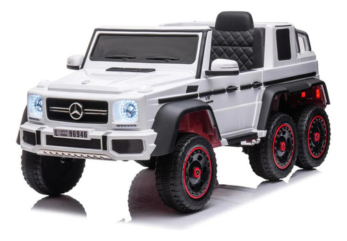 Carrito Eléctrico Mercedes-benz Para Niños G 63 Amg 6x6 Blanco