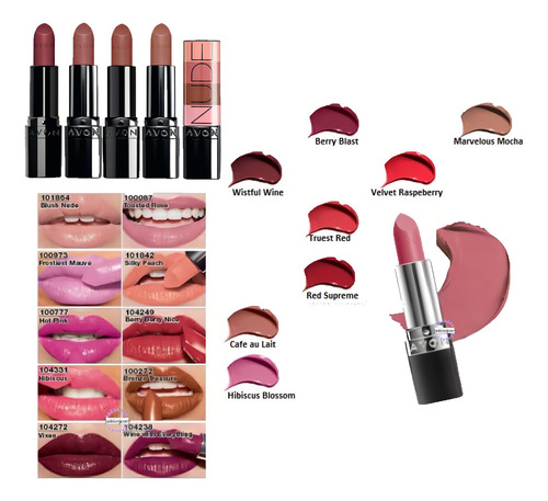 Labial Ultra Mate Y Mate Efecto Seda Avon Con Fps 15 Color Posh petal