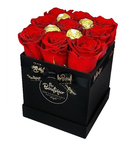 Florería Enamorados San Valentin Box 9 Rosas Aniversarios