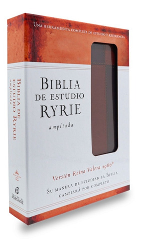 Biblia De Estudio Ryrie Ampliada Rvr1960 Duo-tono Marrón