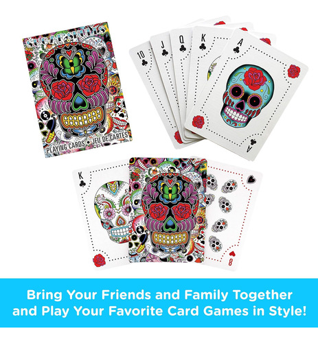 Juego De Cartas Aquarius Sugar Skulls, Con Tematica De Su...