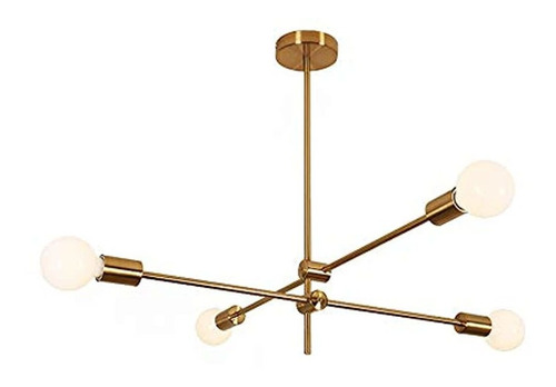 Modo Lighting Sputnik Candelabro De 4 Luces De Oro Colgante