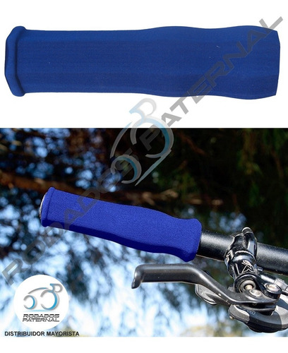Imagen 2 de 6 de Puño De Bicicleta Espuma De Neopreno Foam Azul 305 Elements