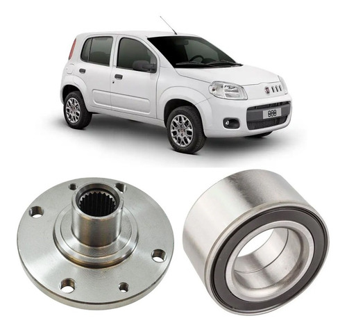 Cubo De Roda + Rolamento Uno Evo Way 1.0 8v S/ Abs Dianteiro