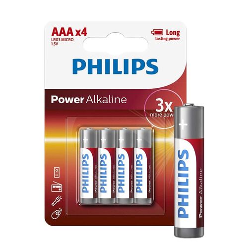 Pilas Philips Alcalinas Aaa Pack X 4 Super Oferta!!! Febo