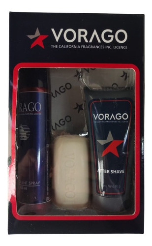 Desodorante Vorago 100ml + After Shave + Jabón Tocador