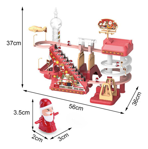 Juguete Navideño De Papá Noel Para Subir Escaleras, Decoraci
