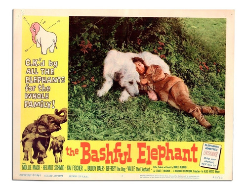 Dante42 Afiche Cine The Bashful Elephant Nº 1 - Usa 1961