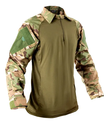 Camisa Tática Militar Combat Shirt Fox Boy Raglan Multicam