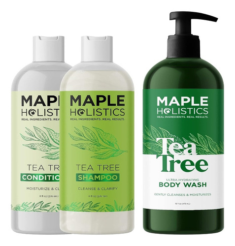 Champú, Acondicionador Y Gel De Baño De Aceite Árbol De Té