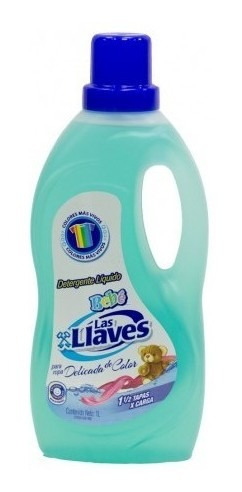 Imagen 1 de 3 de Detergente Liquido Para Ropa Las Llaves Bebe 1l