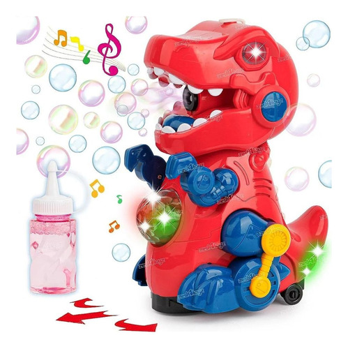 Dinosaurio Musical Burbujero Con Luces Y Sonido Juguete