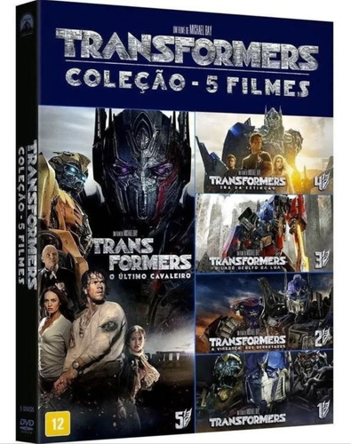 Box Coleção Transformers - 5 Filmes - Michael Bay - Lacrado