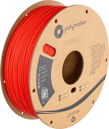 Filamento Polymaker Polylite Pla Pro 1.75mm 1kg Profesional Color Rojo