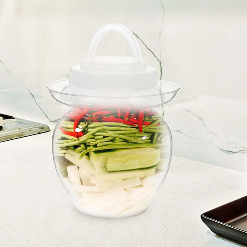 Tarro De Fermentación For Kimchi, Vasija De 1l Con Tapa