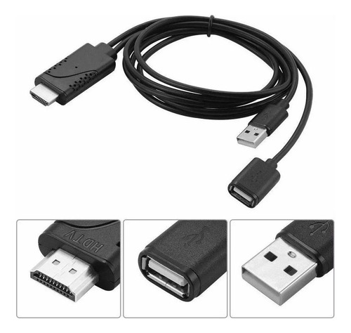 Cable Adaptador Usb Hembra A Hdmi Macho Hdtv For Iphone8/7