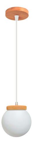 Colgante 1 Luz Globo 15cm Blanco Moderno Apto Led