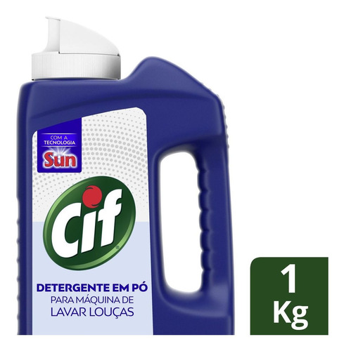 Detergente Em Pó Para Máquina De Lavar Louças Frasco 1kg Cif