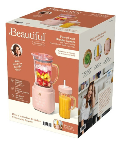 Licuadora Beautiful By Drew ,700w 2 Vasos,1.47lts,viaje Rosa