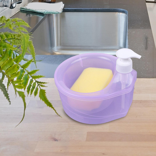 Dispensador De Jabón La Cocina Contiene Una Esponja