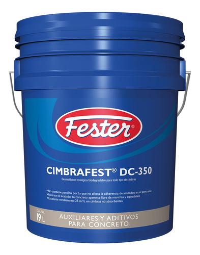 Desmoldante Cimbra Fester Cimbrafest Dc-350 19 Litros