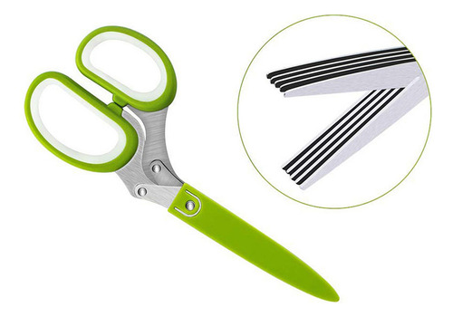 Tijeras For Hierbas Con 5 Cuchillas, Utensilios De Cocina,