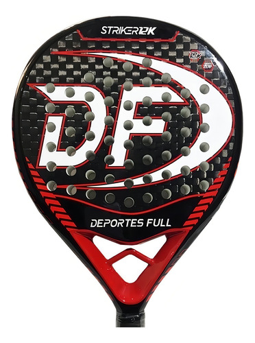 Paleta de pádel Deportes Full Striker 12K 2022 color rojo/blanco