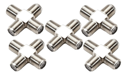 5 Empalme Cruz 4 Conector Rg6 Coaxial Terminal Tv Digital