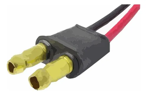 Conecor Ficha Goma Inyectada 2 Vias Macho Macho