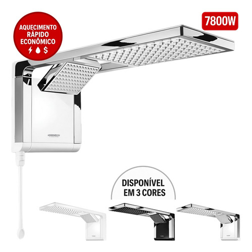 Chuveiro Lorenzetti Ducha Ultra Branco Acqua Duo Elétrico Branco/cromado 7.8 Kw