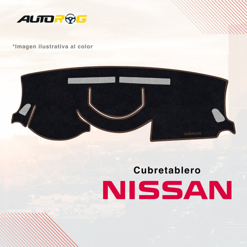 Cubretablero Para Nissan Pick-up Sin Usb Mod 2023 Bordado Negro-café N37-g/xns37b