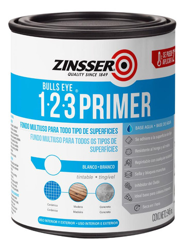 Primer Imprimante Multiuso Blanco Satinado Zinsser 1-2-3 946