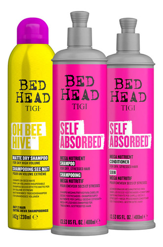 Tigi Bed Head Self Absorbed Duo E Shampoo Seco (3 Produtos)